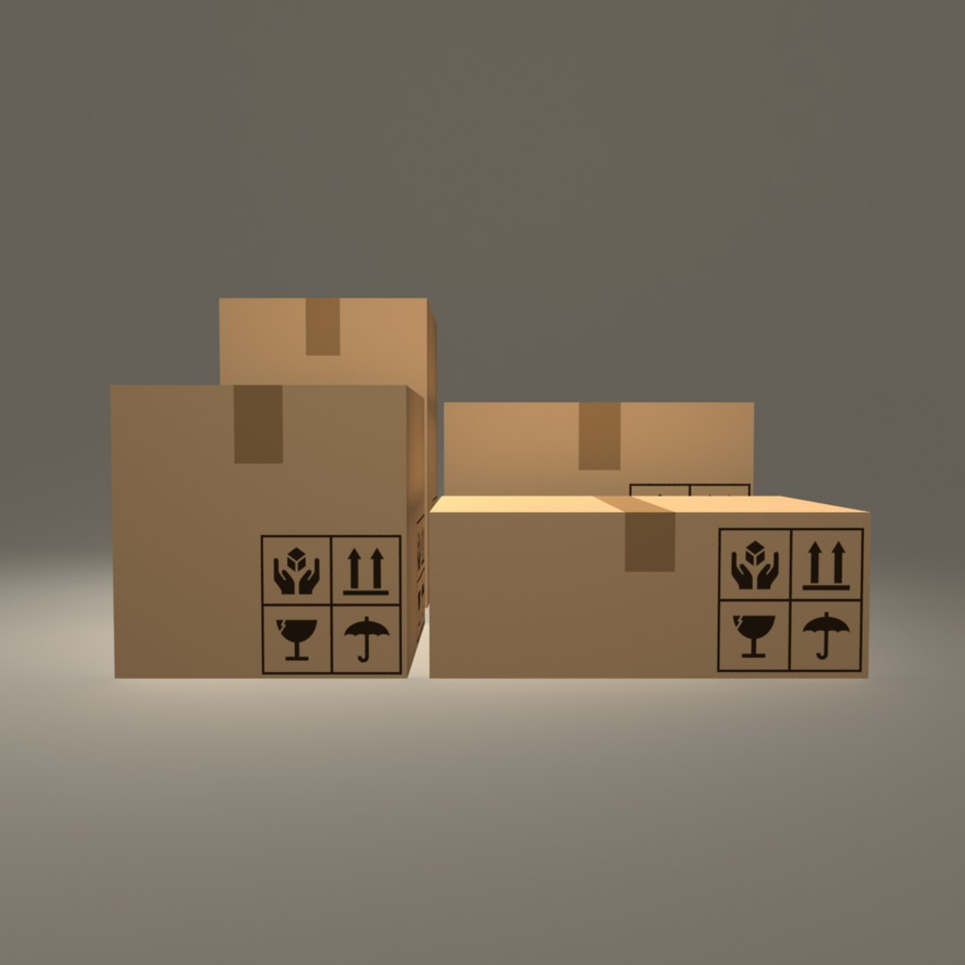 Cardboard Box Obj Free