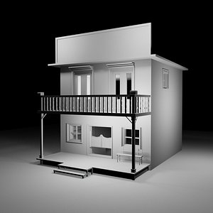 3d old west saloon model