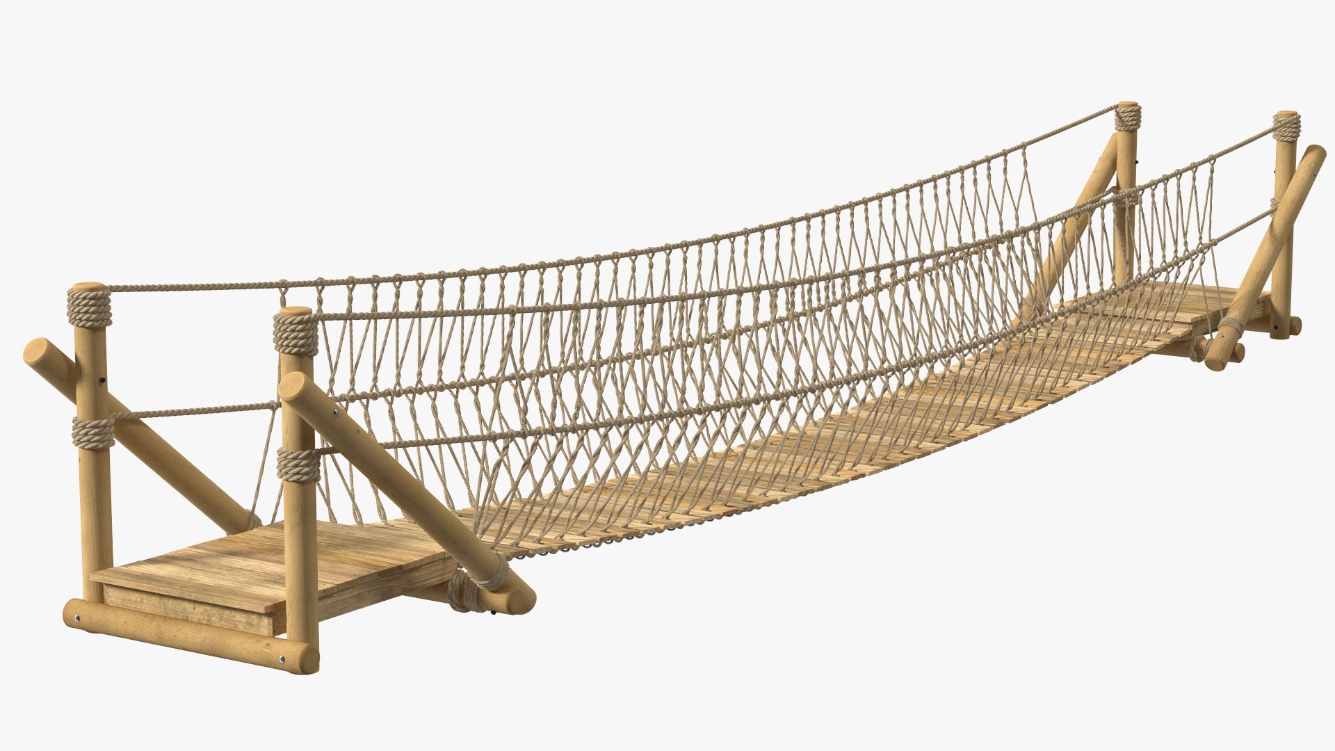 Medium Rope Bridge 3D - TurboSquid 2084420