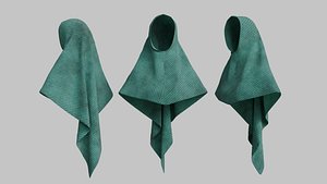 Fabric Hijab for Woman Wearing 3D