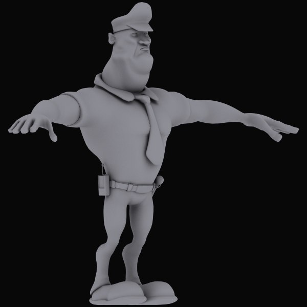 Policeman Man Police 3d Model