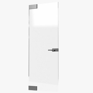 Frameless storefront glass door with door lock