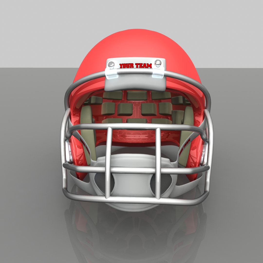 3d American Football Helmet Logo Model