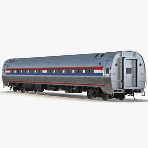 railroad passenger car generic 3d max