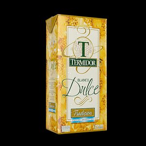 3d model termidor white wine dulce