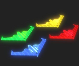 UCAV Stealth Drone Hologram 3D Model