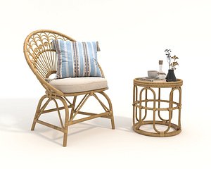 Rattan Coffee Table and Chairs 6