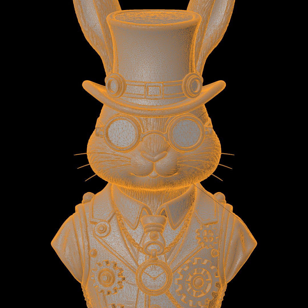 3D Steampunk Bunny Bust 3D Print Model https://p.turbosquid.com/ts-thumb/pG/0mKv6N/6V/steampunkbunnybust20260409stl3dprintwireframe/png/1777899740/1920x1080/fit_q87/56c065640398aea19e63489e06d6009fb134a65e/steampunkbunnybust20260409stl3dprintwireframe.jpg