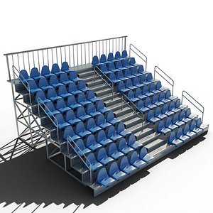 Bleachers stadium with seats 3D