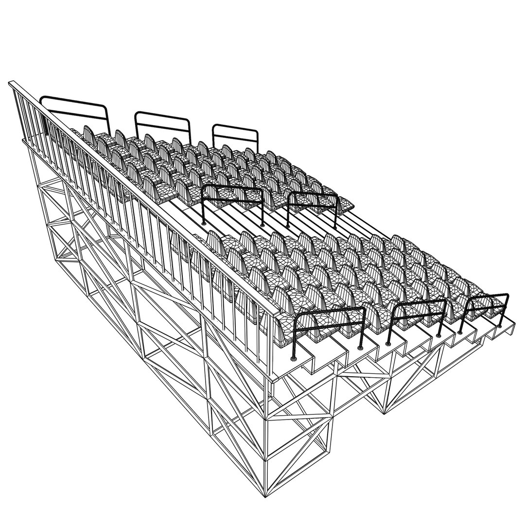Bleachers Stadium With Seats 3D - TurboSquid 2349954