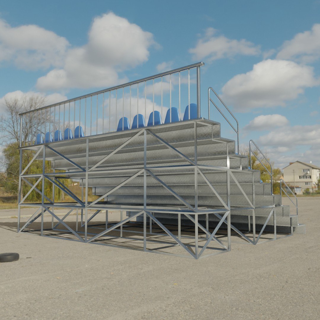 Bleachers Stadium With Seats 3D - TurboSquid 2349954