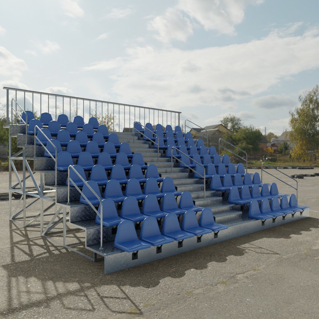 Bleachers Stadium With Seats 3D - TurboSquid 2349954