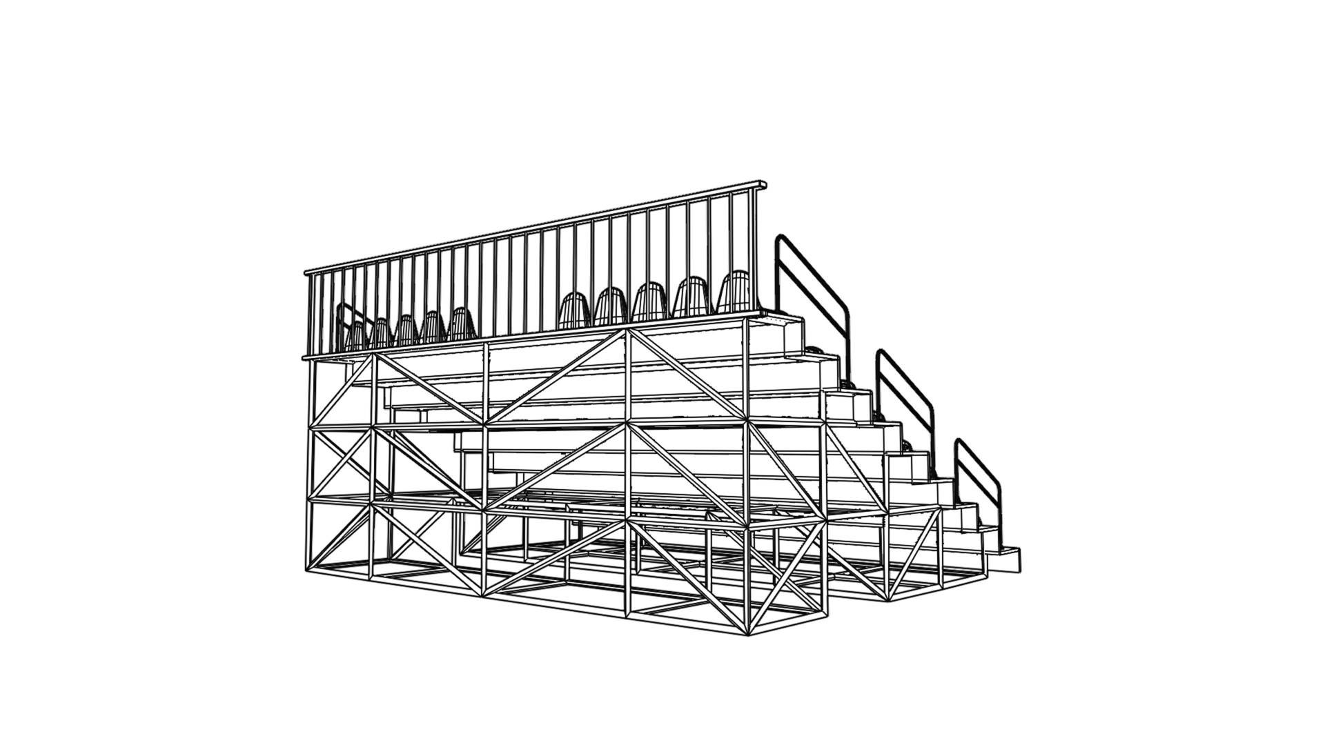 Bleachers Stadium With Seats 3D - TurboSquid 2349954