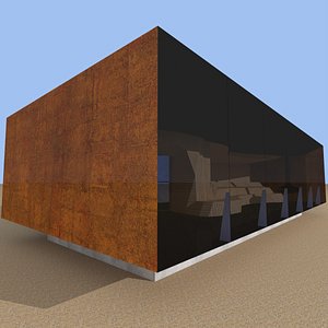 3d model tverrfjellhytta pavilion