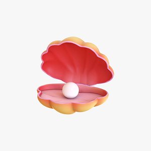 Open Clam Sea Shell 07