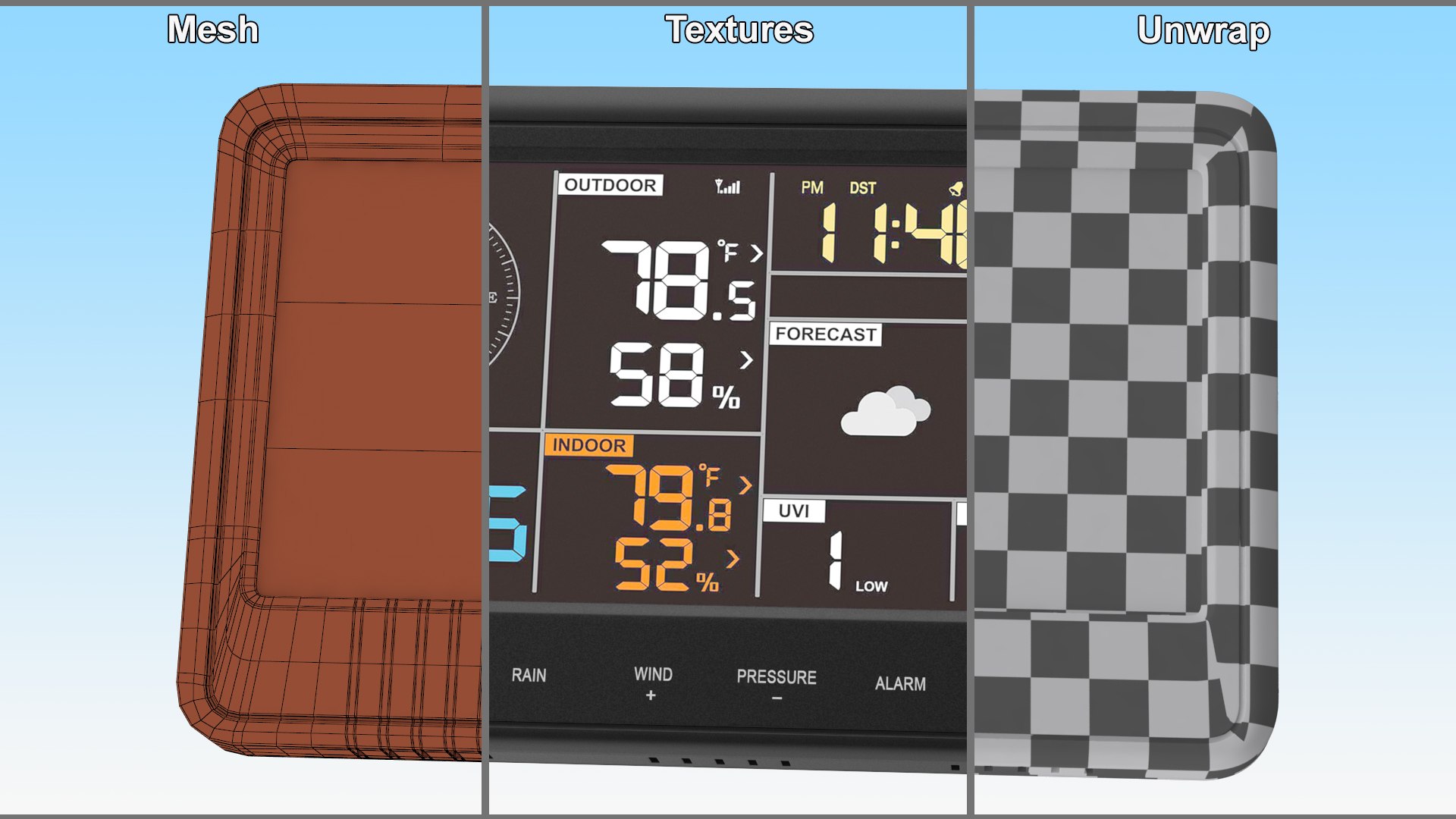 Smart Home Weather Display Panel 3D Model - TurboSquid 2384818