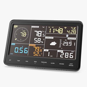 Smart Home Weather Display Panel 3D model
