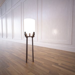 3d model of flint floor lamp annetta