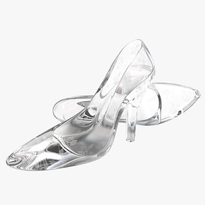 3d model glass shoes