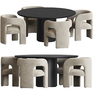 gubi table chair 3D model