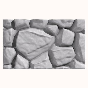 3D Stone wall 154