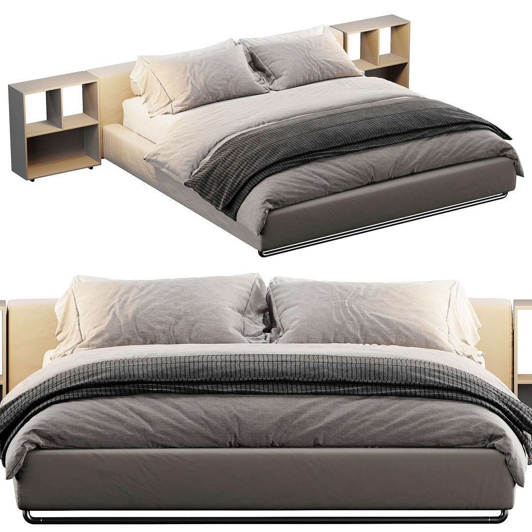 Flexform Groundpiece Bed 3D Model - TurboSquid 2121513