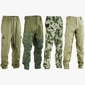 realistic hunting pants 1 3D model