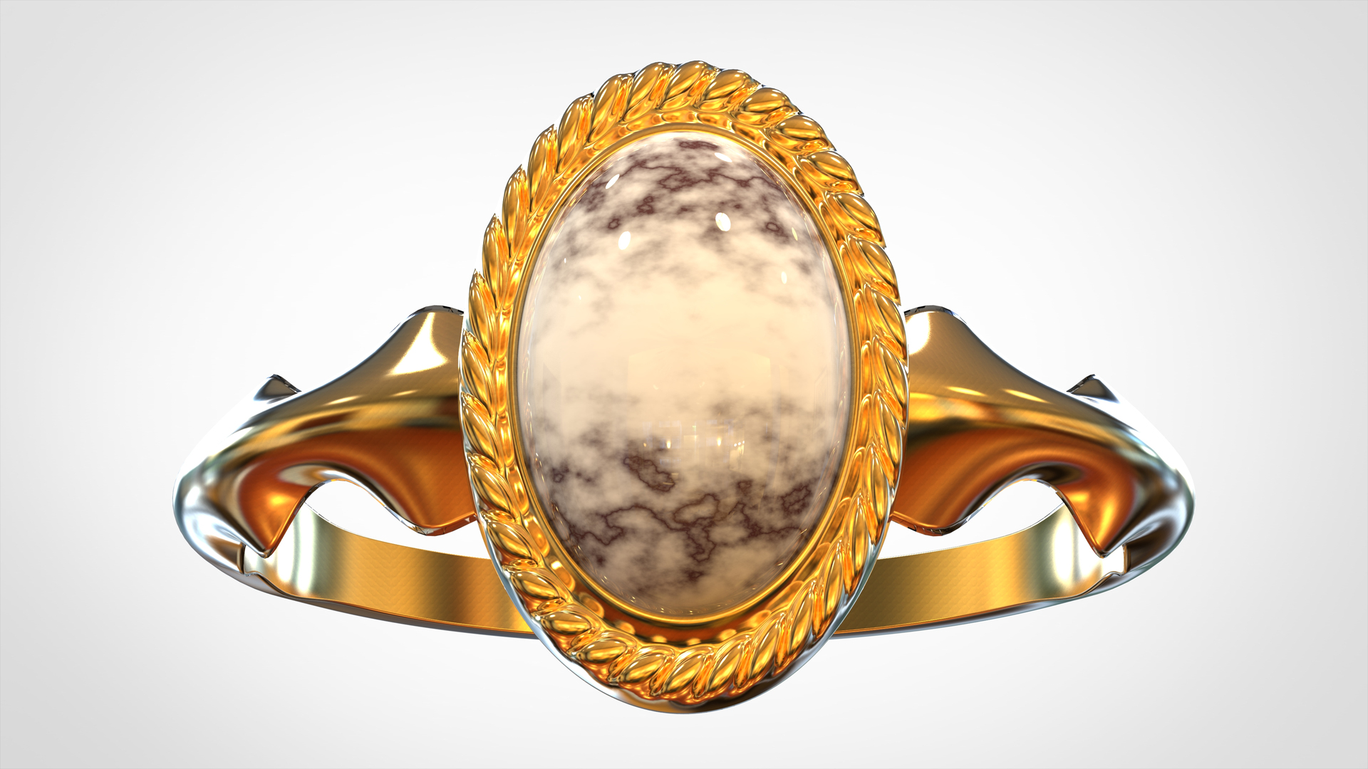 modelo 3d Anillo con mármol blanco gratis - TurboSquid 1564776