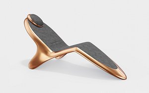Swissolina - Lounge Chair GOLD 3D model