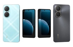 Huawei Nova Y73 Black And Blue Low Poly 3D model