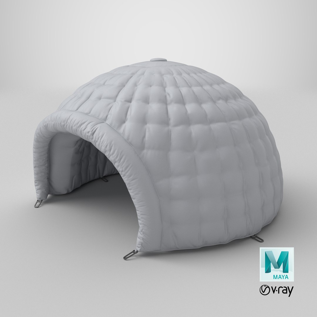 3D Inflatable Igloo Tent White model https://p.turbosquid.com/ts-thumb/pG/T4zNVE/te/stemcell_maya_vray_render/png/1716377682/1920x1080/fit_q87/d5216ebeb1d7d9c16bc33aa73528152f33f8da1c/stemcell_maya_vray_render.jpg