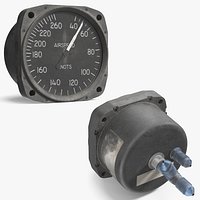 Analog Flight Speed Sensor Damaged Finish Used Rigged