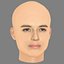 Michelle Rodriguez Head - No Hair - Low poly head for game