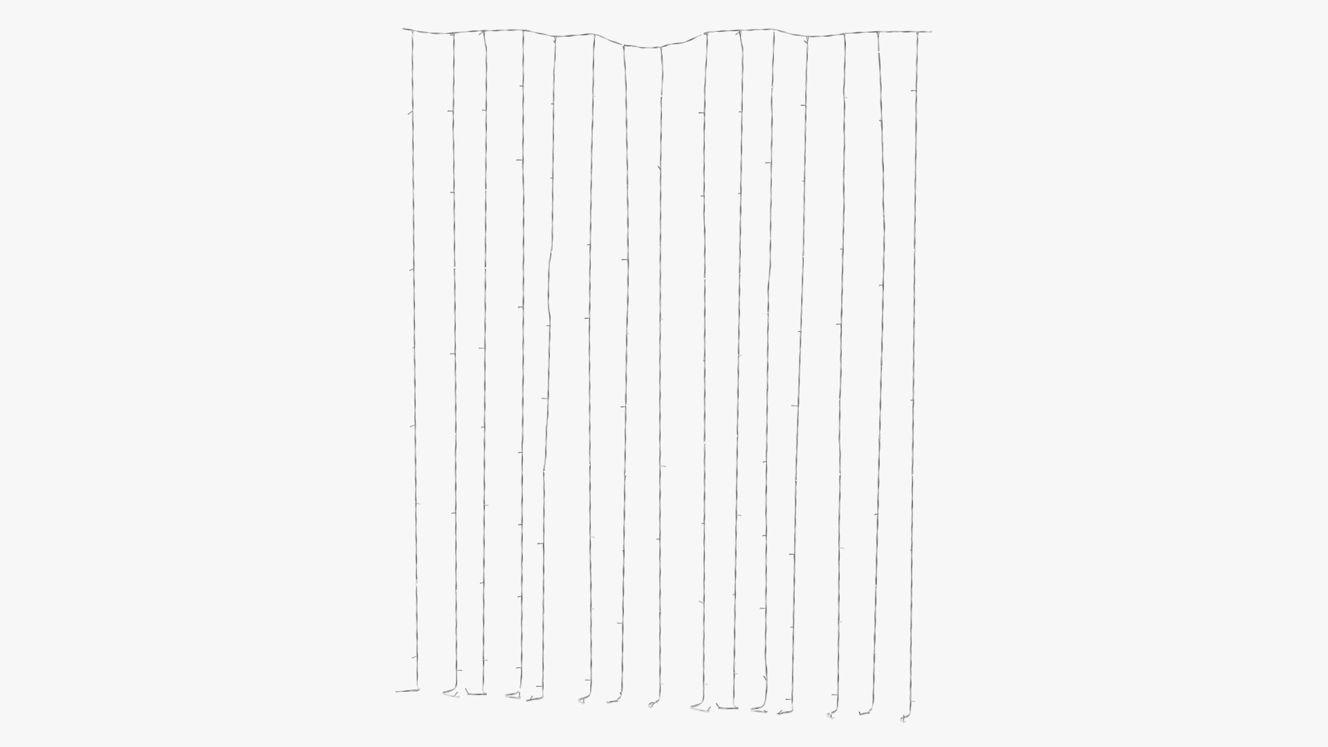 Christmas Curtain Lights White 3D model preview