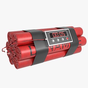 3D Timer Bomb Dynamite