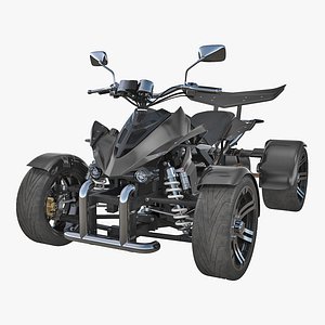 3D model racing quad bike generic
