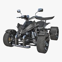Racing Quad Bike Generic 3D Model