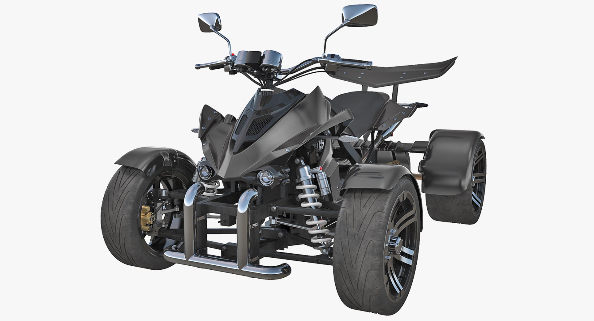 Racing Quad Bike Generic 3D Model 3D model preview
