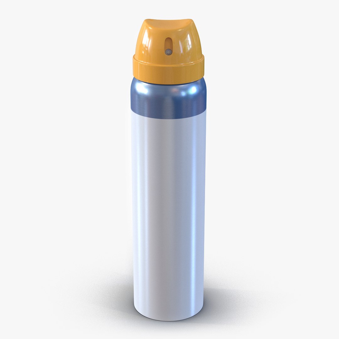 Metal Bottle With Sprayer Cap Generic 3D model preview