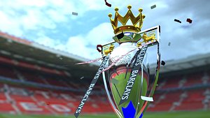 english premier league trophy 3d model