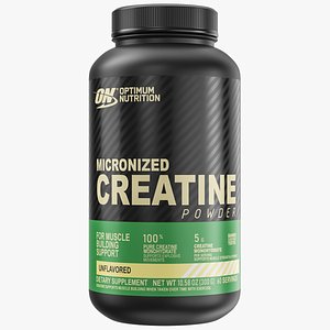 3D Creatine Supplement Bottle