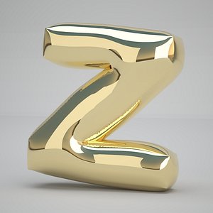 3D model Z Balloon Gold
