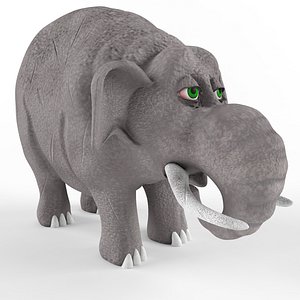 3D children plastic toy elephant cartoon
