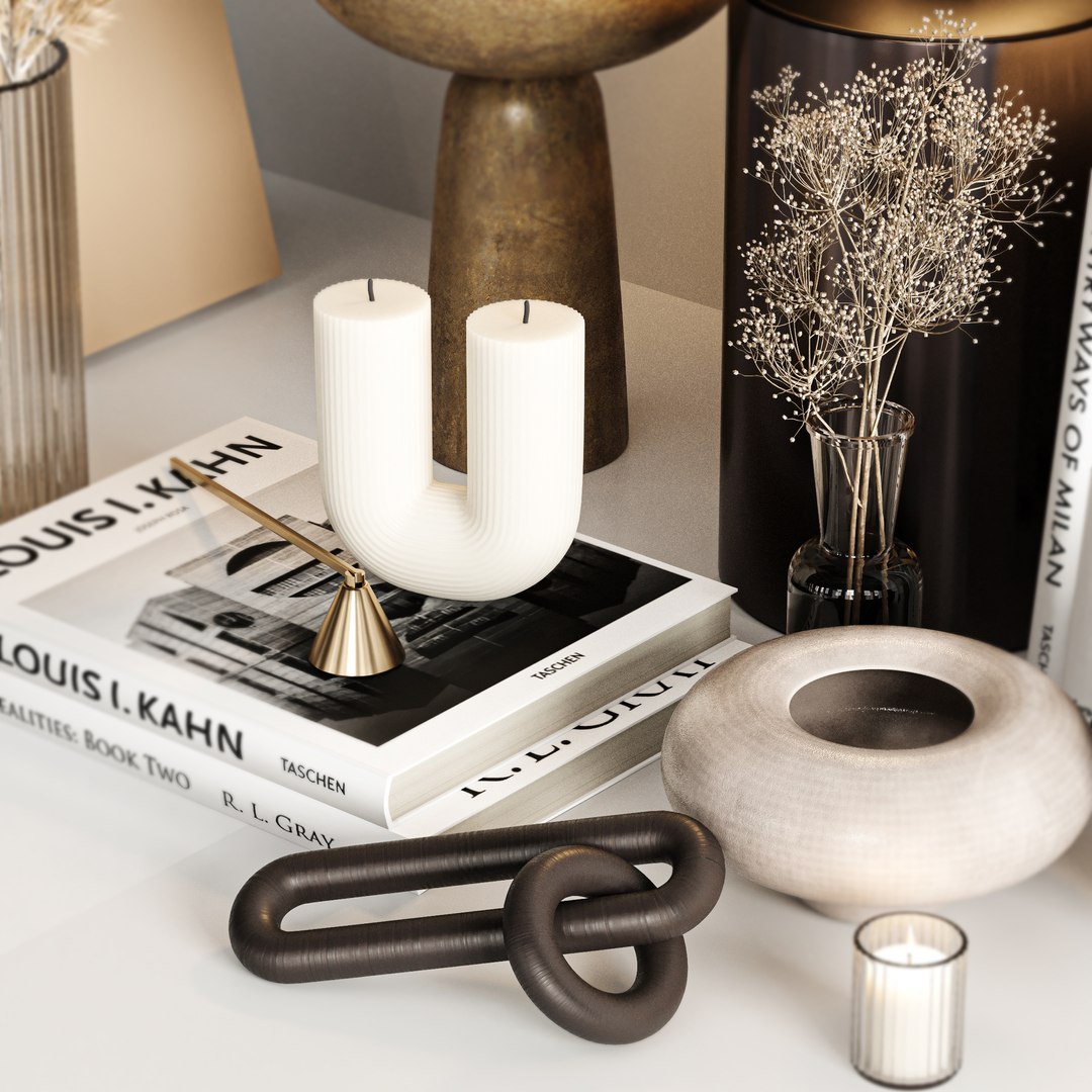 3D Decorative Set 02 - TurboSquid 2079378