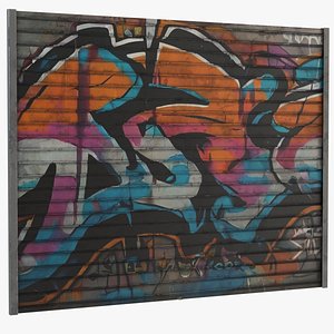 3D model Shop Metal Curtain security shutter