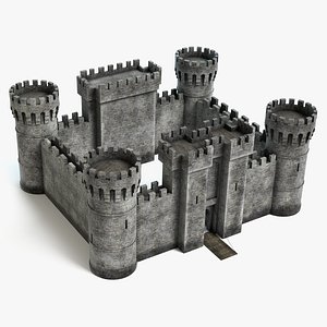 medieval castle tower 3d model