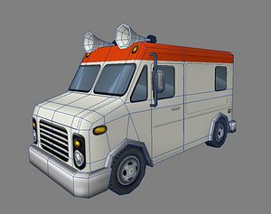 Food truck lowpoly