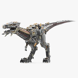 Mechanical Dinosaur Rex Attack Pose