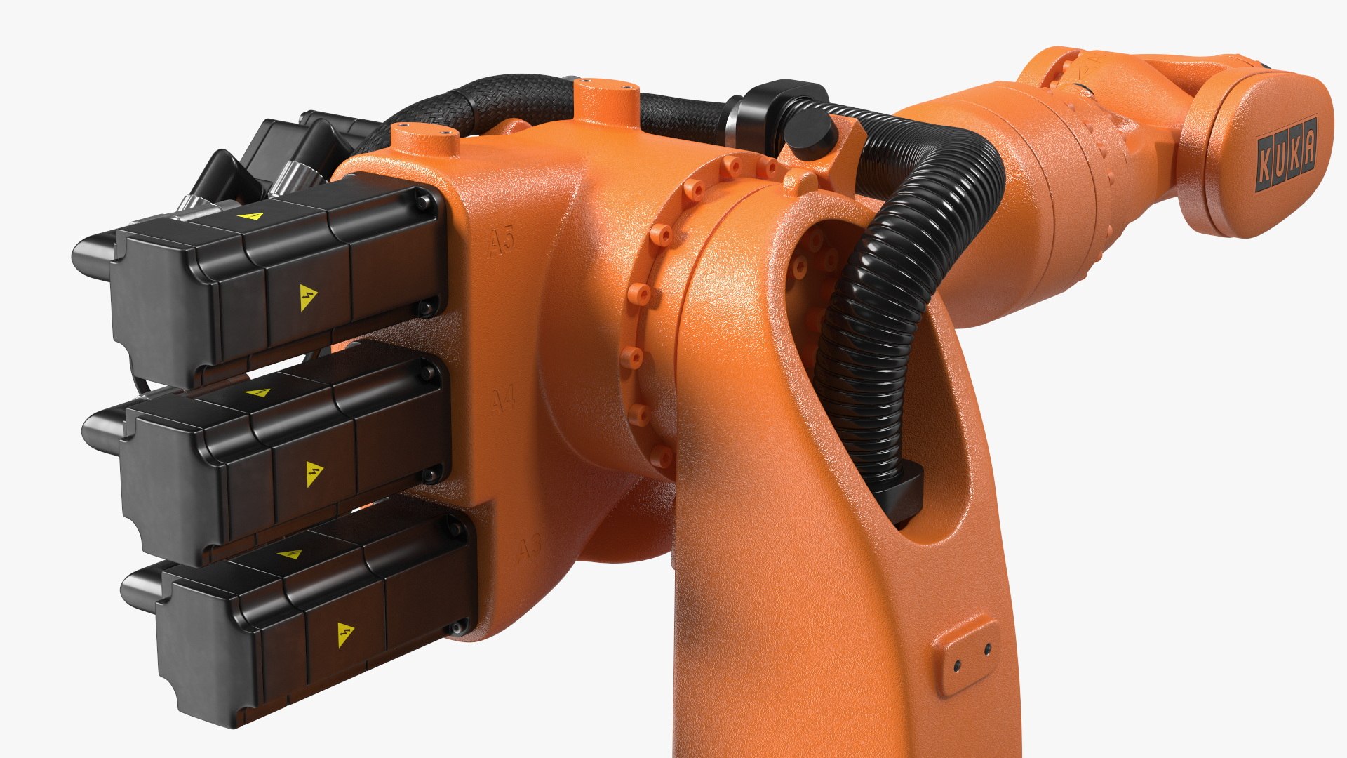 6-axis Robot Arm Kuka KR 16-3 model https://p.turbosquid.com/ts-thumb/pH/J8XDLU/LE/6axisrobotarmkukakr163mb3dmodel014/jpg/1707564902/1920x1080/fit_q87/59e211cb1b9c0e90195e0585bf78e7dcbb907547/6axisrobotarmkukakr163mb3dmodel014.jpg