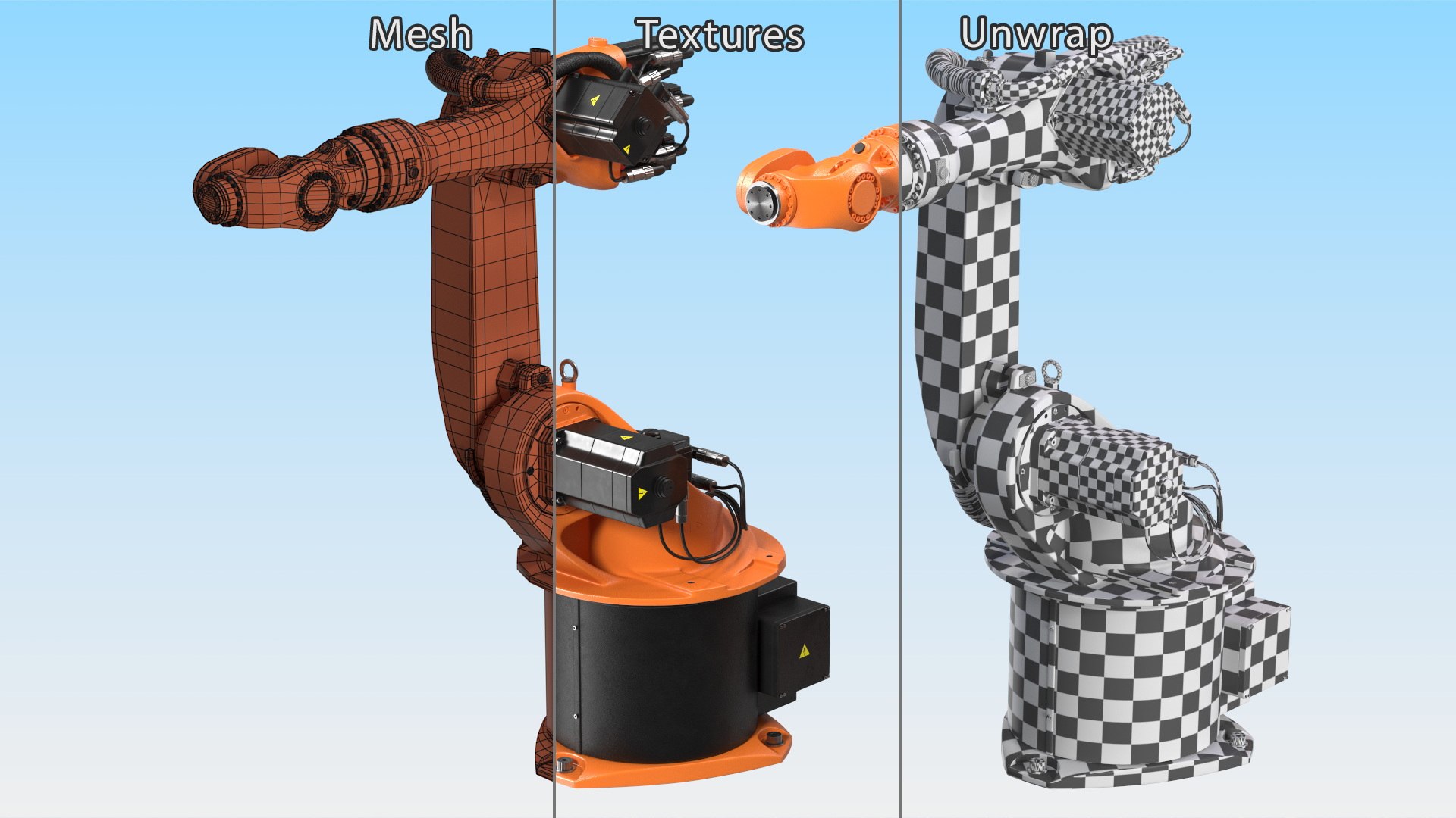 6-axis Robot Arm Kuka KR 16-3 model https://p.turbosquid.com/ts-thumb/pH/J8XDLU/nK/6axisrobotarmkukakr163mb3dmodel018/jpg/1707564922/1920x1080/fit_q87/69c33a7a244b9eaf165b5459bb7ee3b60a9a0bae/6axisrobotarmkukakr163mb3dmodel018.jpg